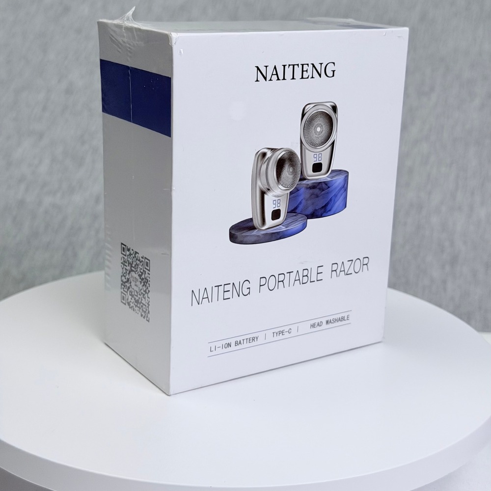 Naiteng Portable Razor FCX07 Mini Electric Shaver Type-C Rechargeable Silver - Picture 5 of 8